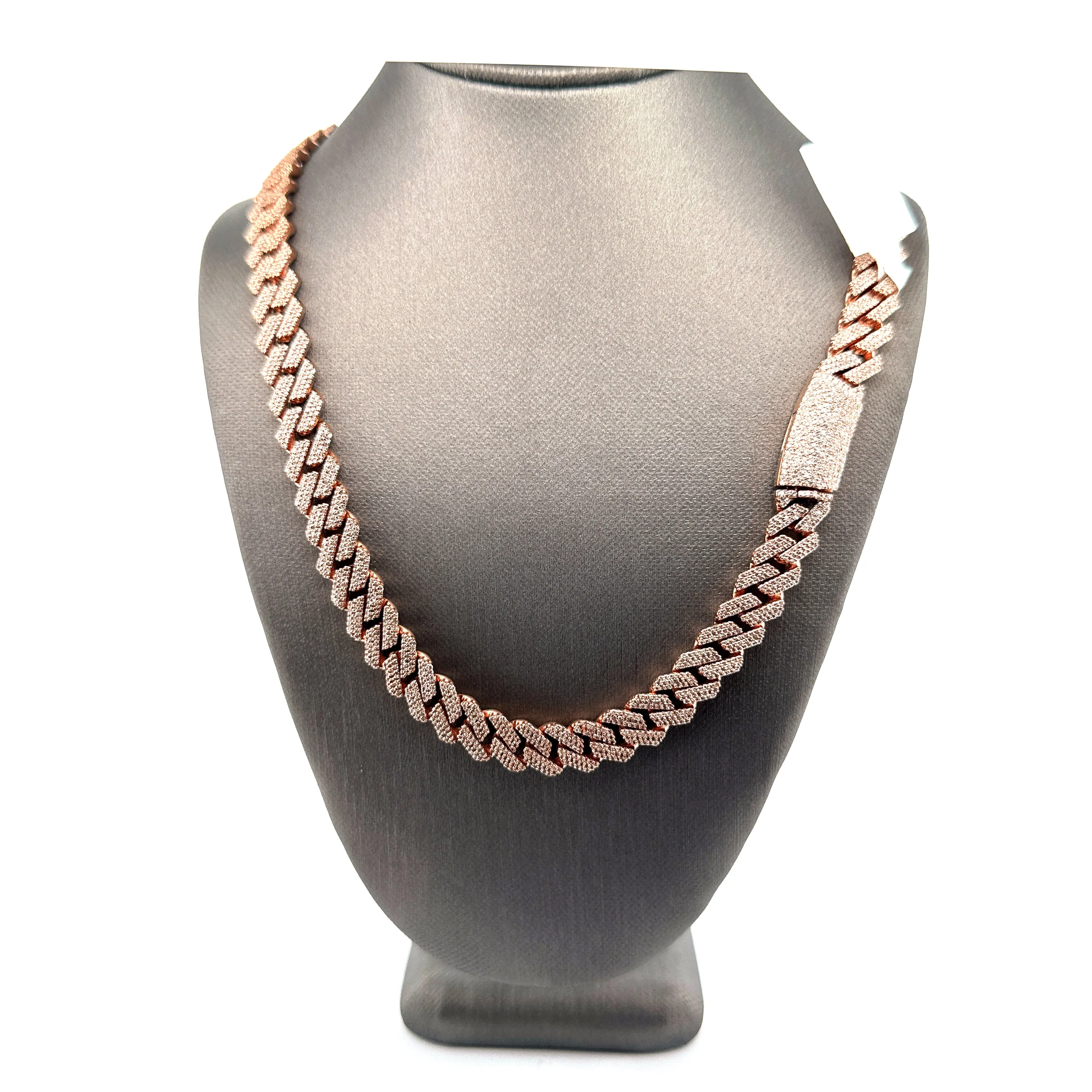10K Rose-gold sharp edge Cuban