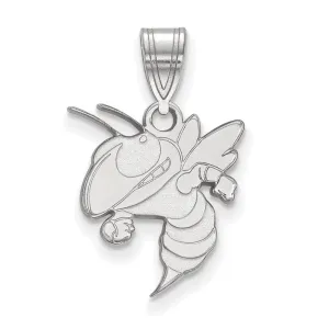 10K White Gold Georgia Institute of Technology Medium Pendant