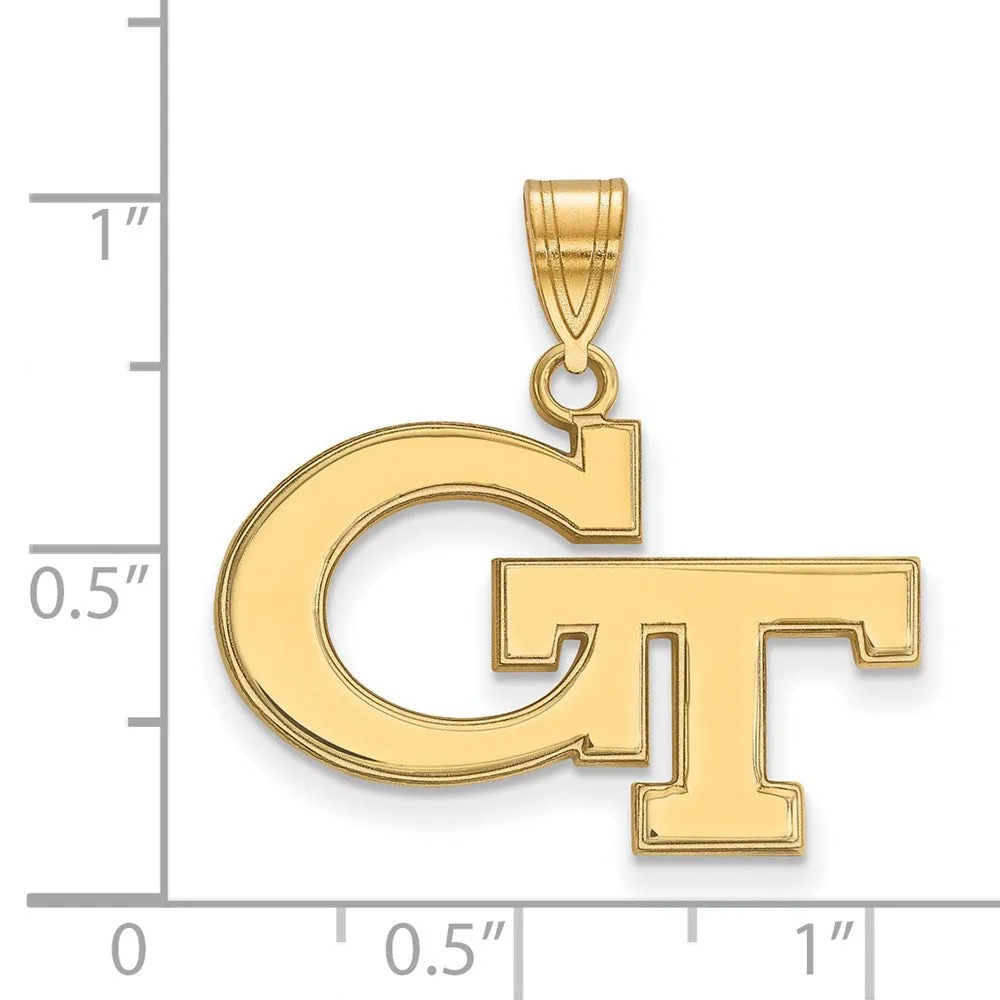 10K Yellow Gold Georgia Institute of Technology Medium Pendant
