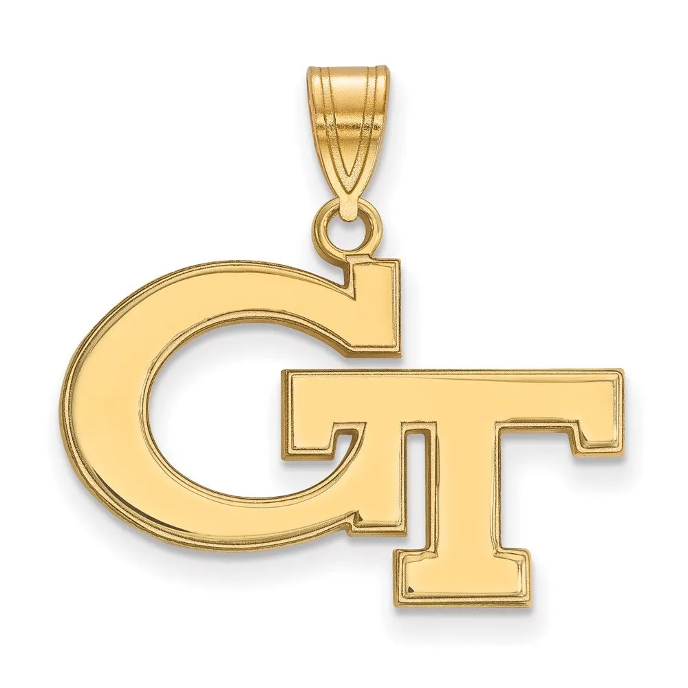 10K Yellow Gold Georgia Institute of Technology Medium Pendant