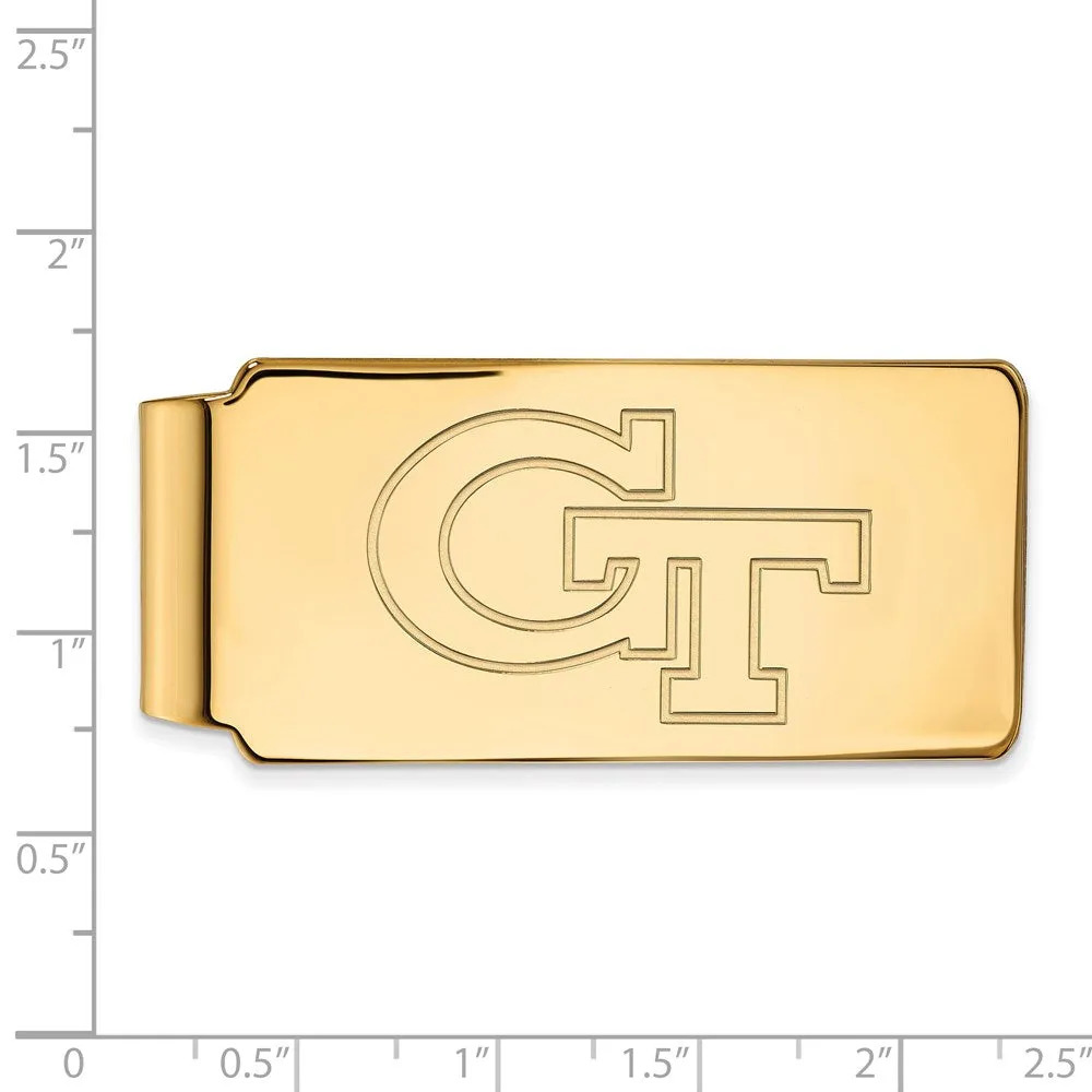 10K Yellow Gold Georgia Institute of Technology Money Clip