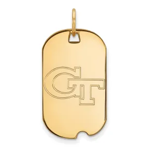 10K Yellow Gold Georgia Institute of Technology Small Dog Tag