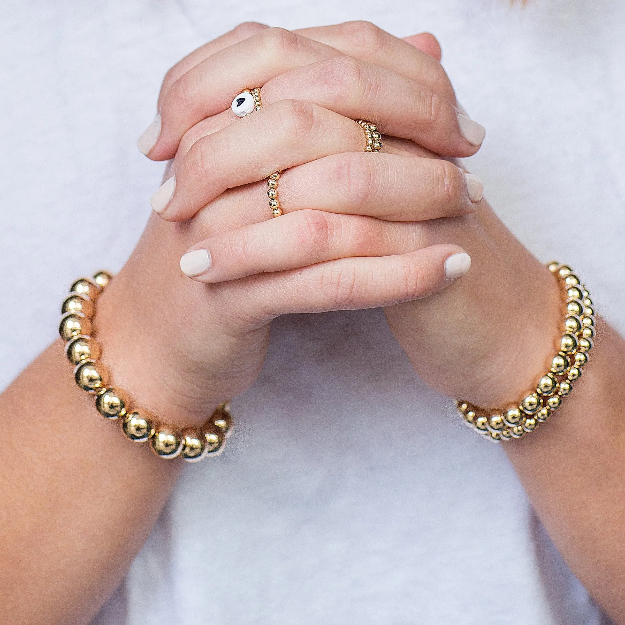 10mm 14k Yellow Gold Filled Bead Bracelet