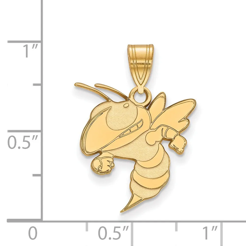 14k Gold Georgia Institute of Technology Yellow Jacket Large Pendant