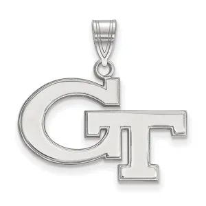 14k White Gold Georgia Institute of Technology Medium Pendant