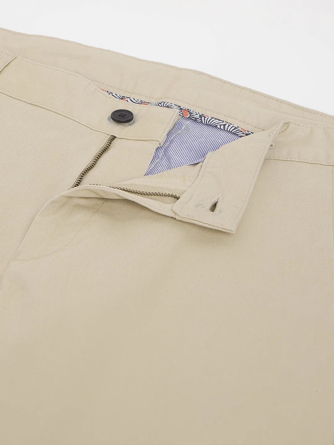 2 Way Stretch Chinos in Beige- Slim Fit