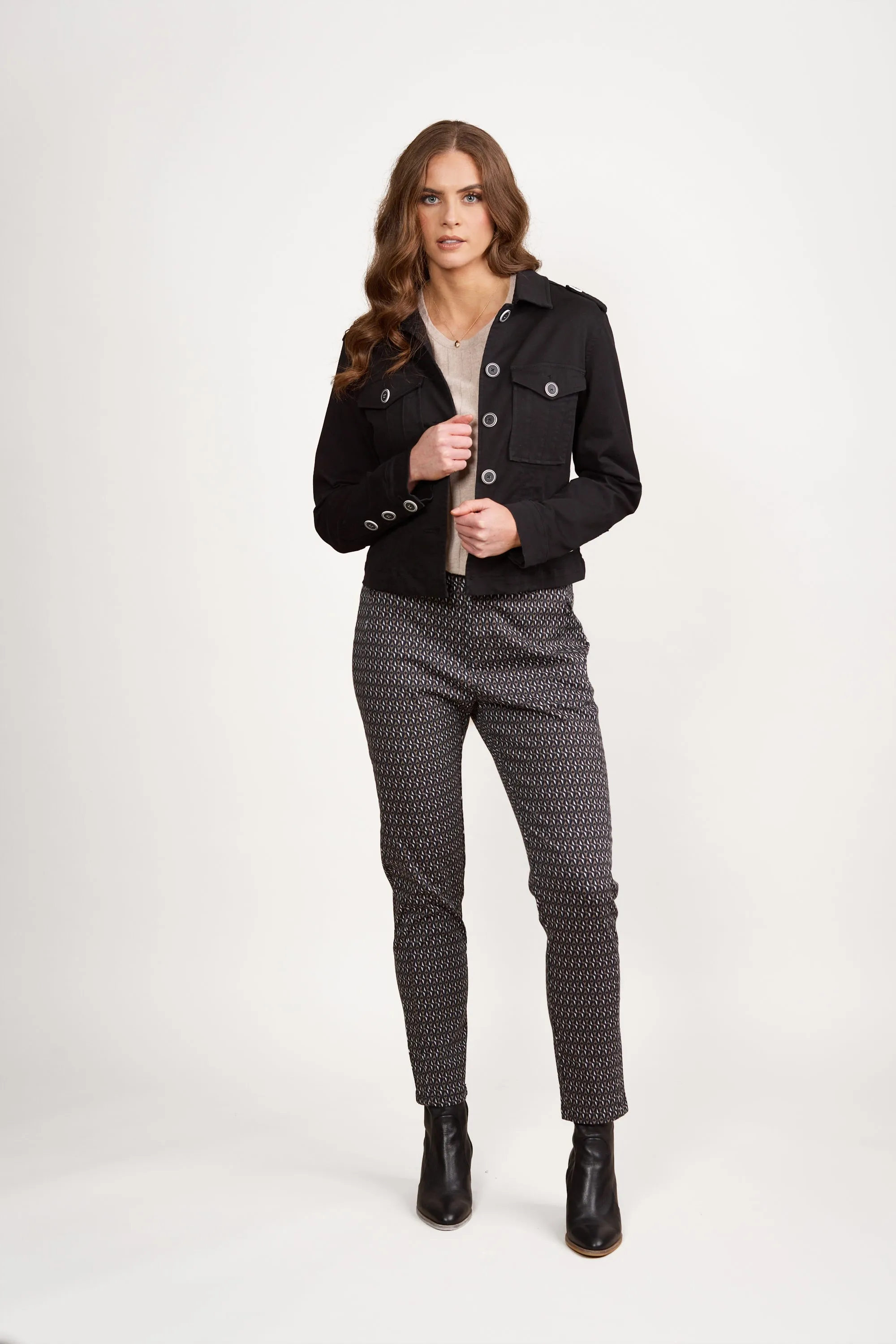 2088 Vassalli Utility Style Jacket -Black
