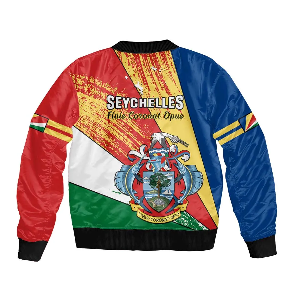 29 June Seychelles Independence Day Bomber Jacket Flag Style LT14