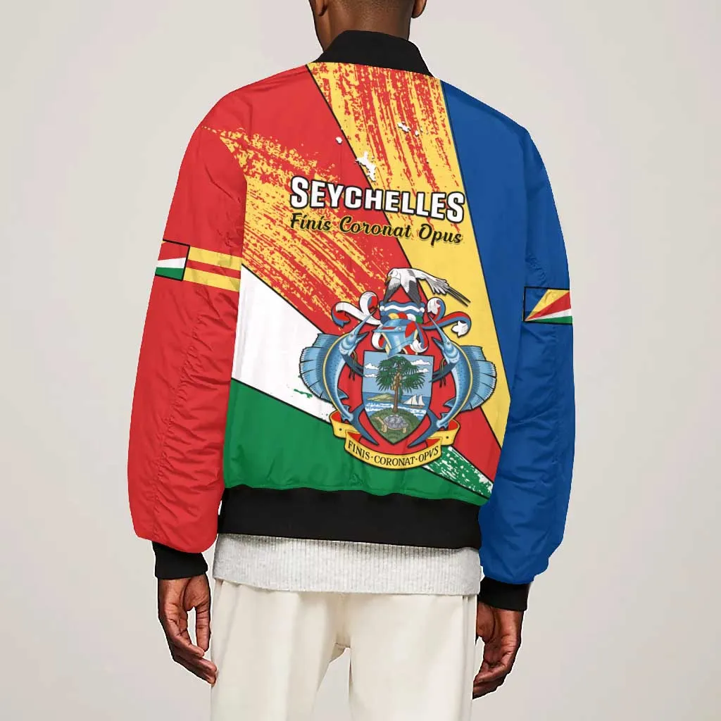 29 June Seychelles Independence Day Bomber Jacket Flag Style LT14
