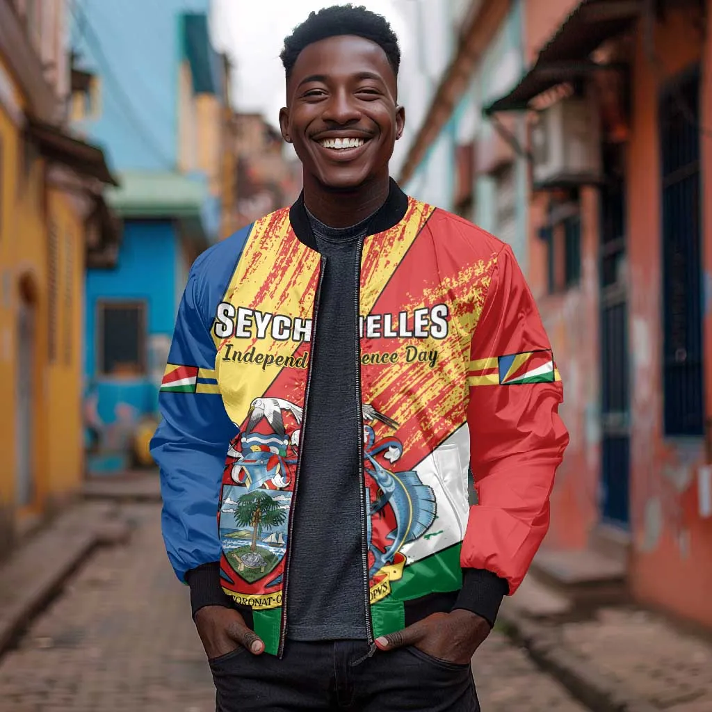 29 June Seychelles Independence Day Bomber Jacket Flag Style LT14