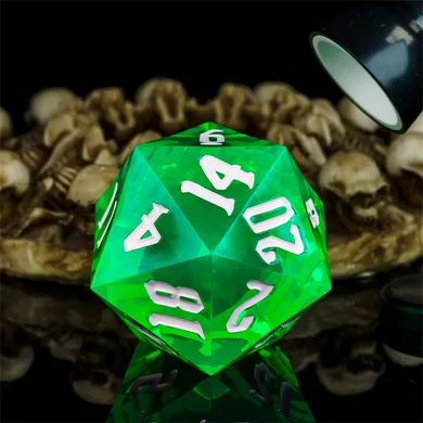 55mm Titan D20 - Sharp Edge Transparent Green