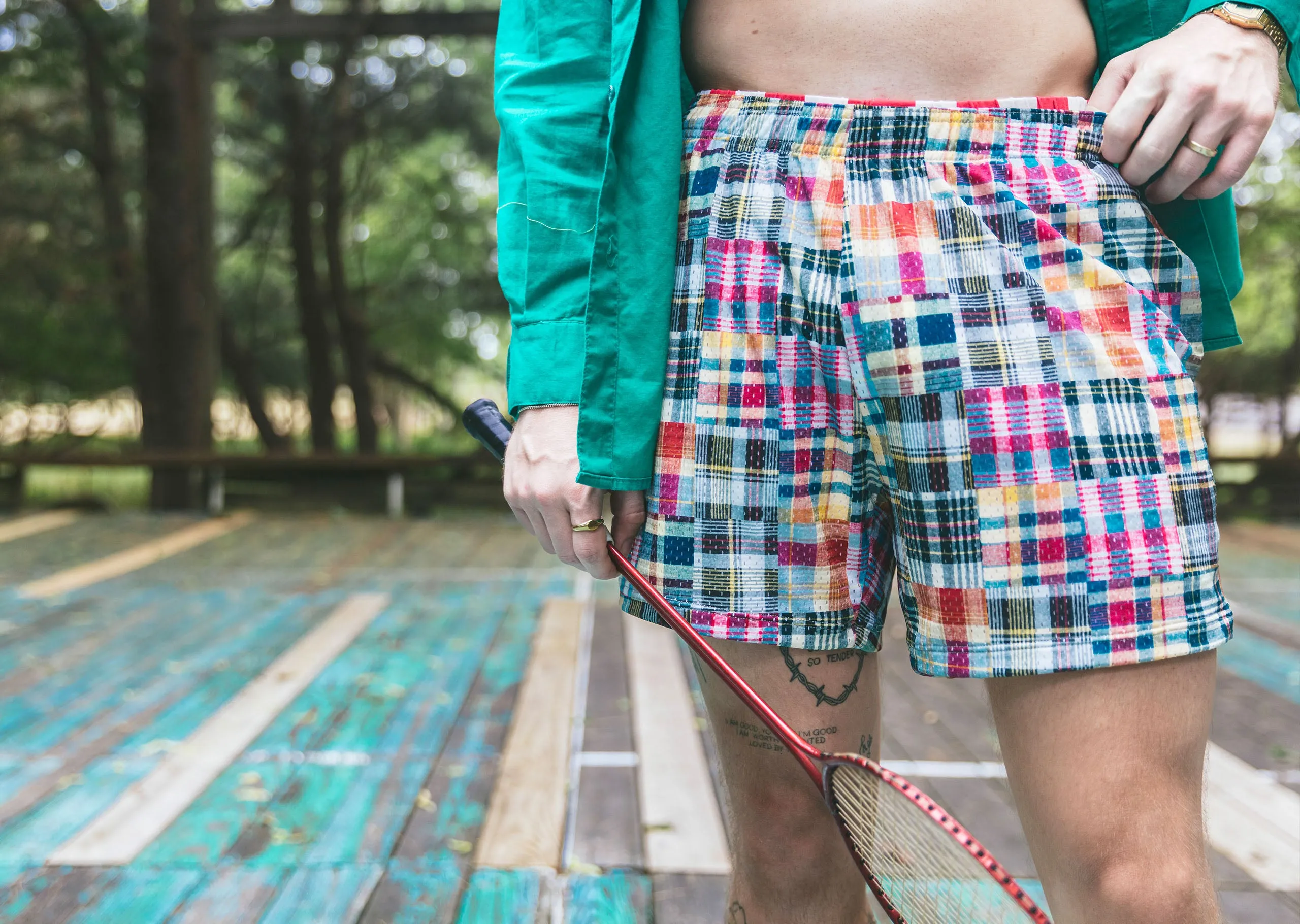 6" Pocket Lounge Short ~ Madras