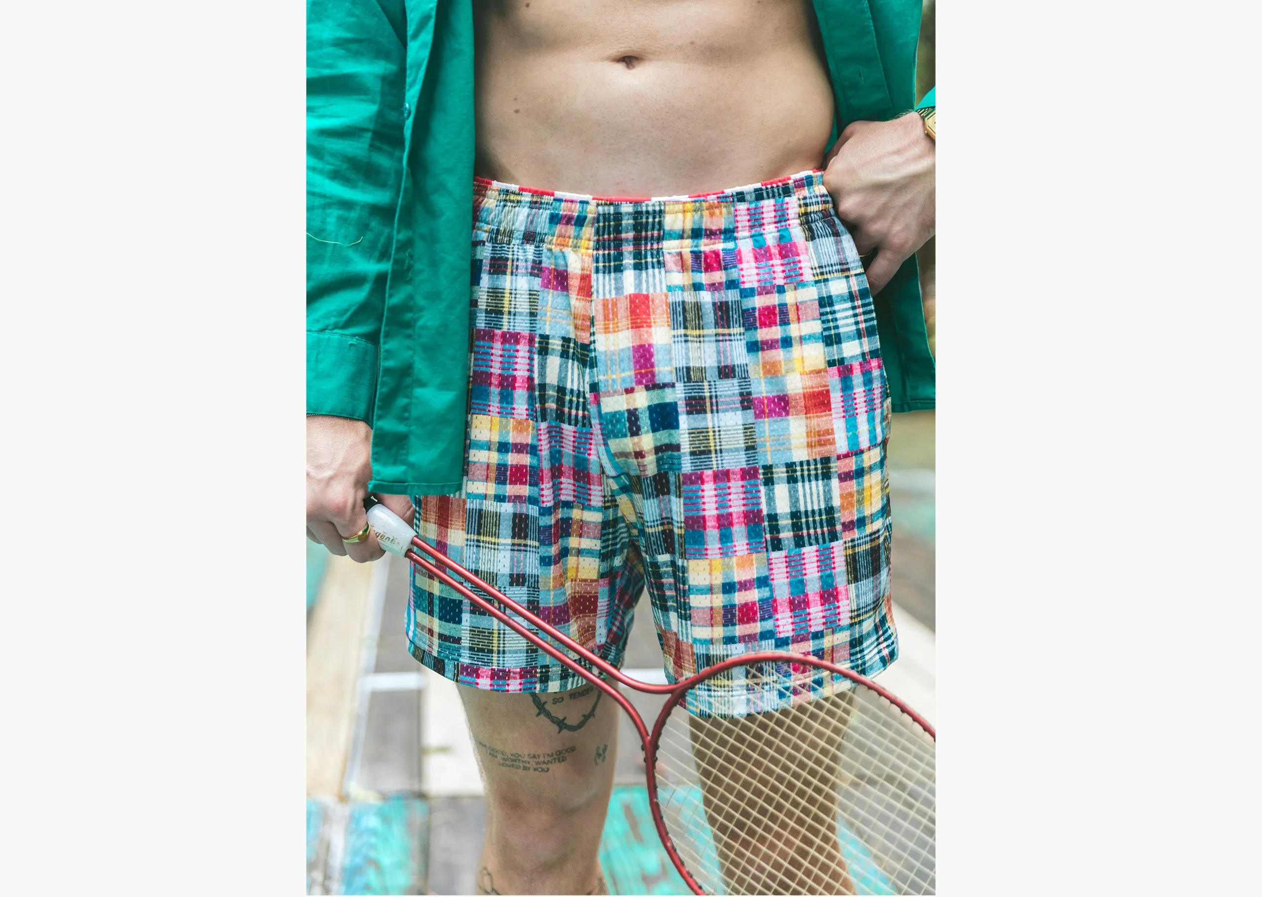 6" Pocket Lounge Short ~ Madras