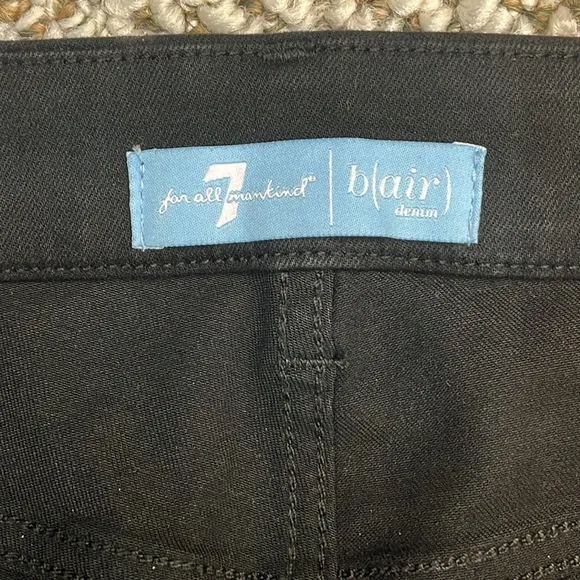 7 FOR ALL MANKIND HIGH WAIST SKINNY JEANS PURPLE GLITTER STRETCHY SIZE 28