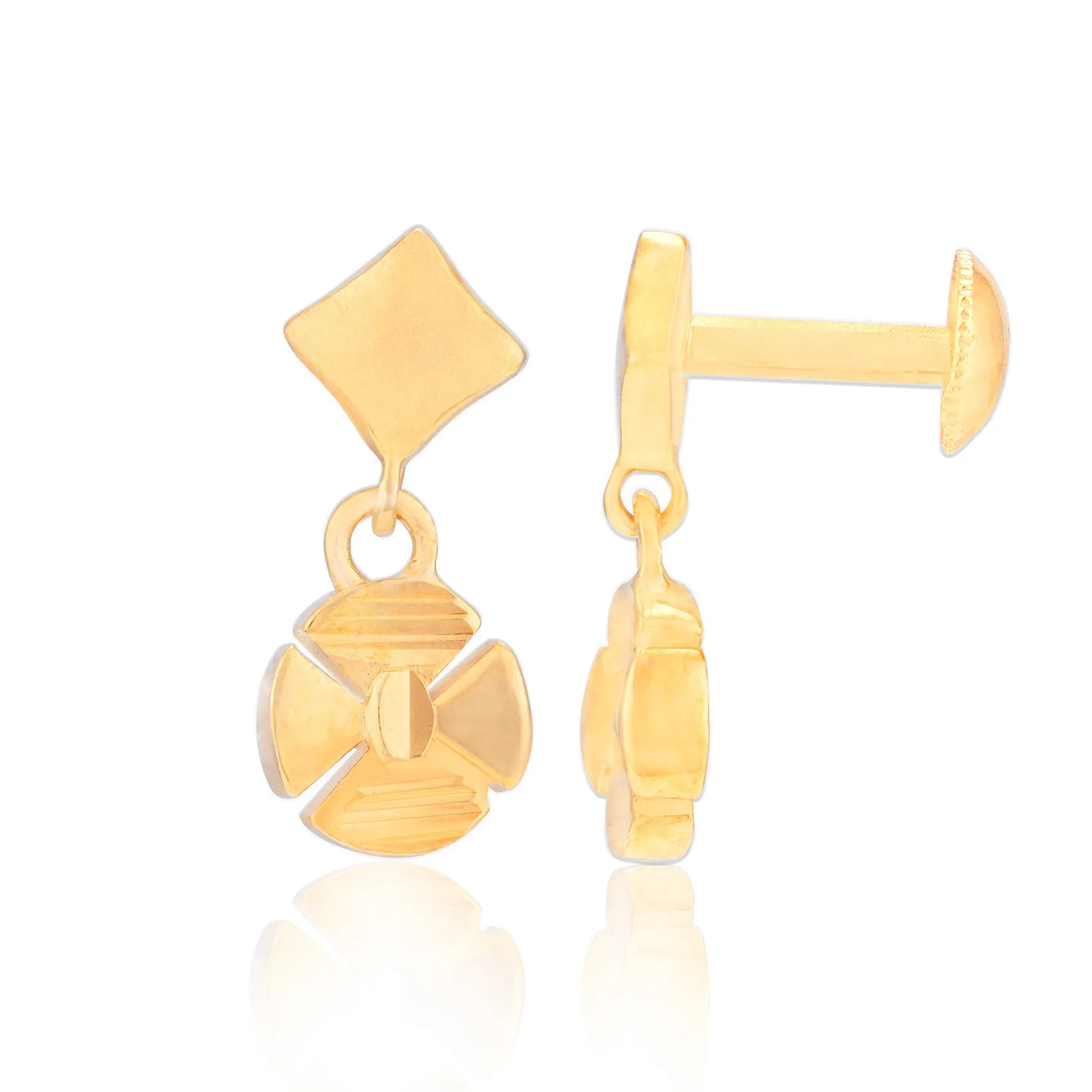 925 Sterling Silver Angled Wheel Dangler Earrings for Women