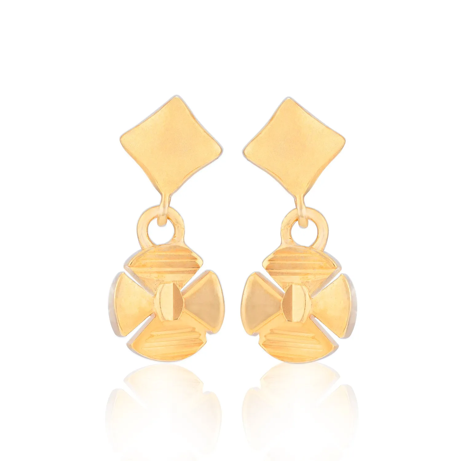 925 Sterling Silver Angled Wheel Dangler Earrings for Women
