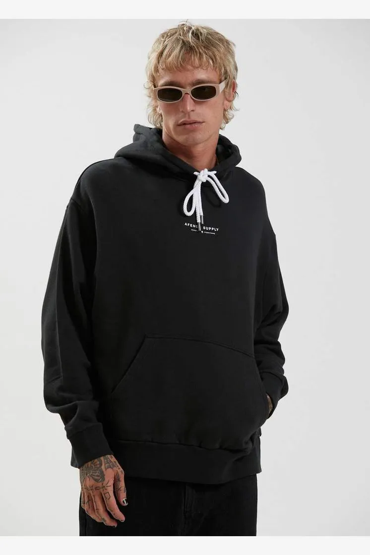 AFENDS SUPPLY - RECYCLED HOODIE - BLACK