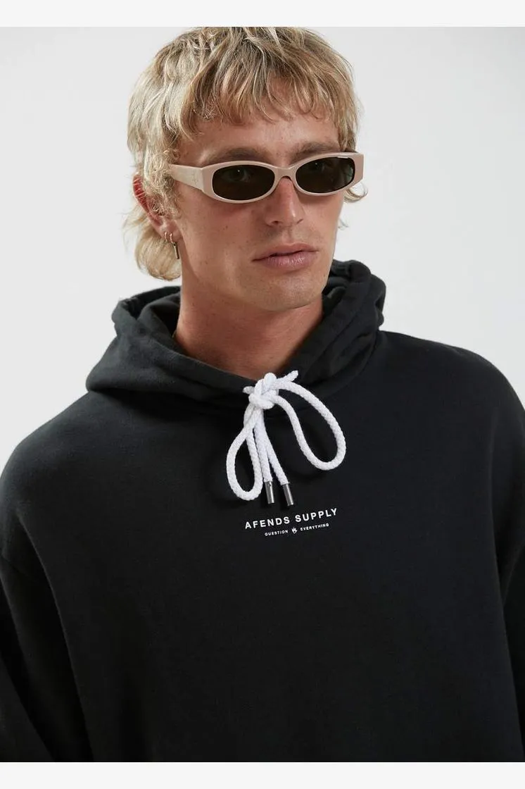 AFENDS SUPPLY - RECYCLED HOODIE - BLACK