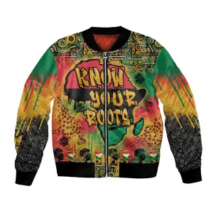 Africa Map Graffiti Bomber Jacket Know You Roots Art Style DT03