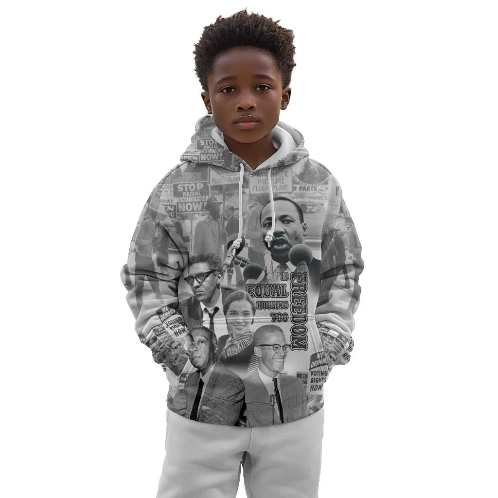 African-American History Month Kid Hoodie Civil Rights Leaders LT15