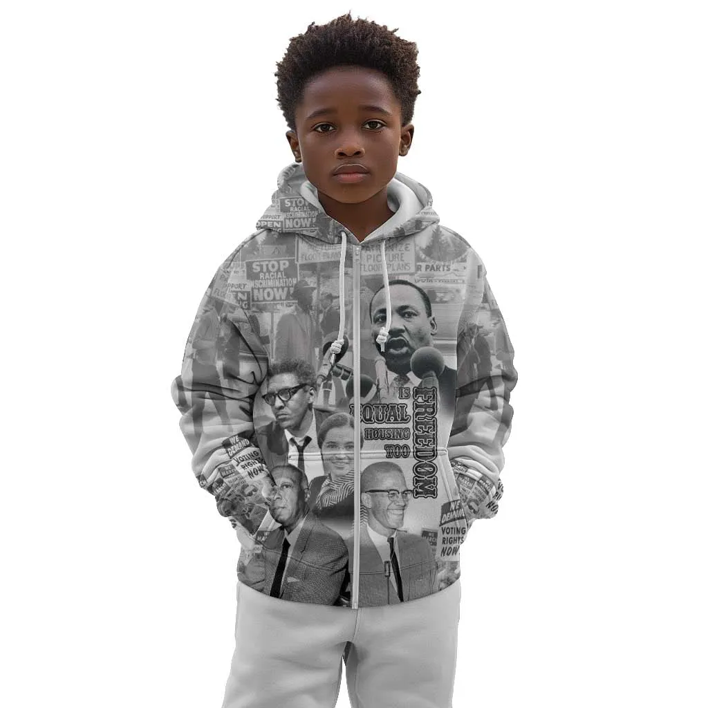 African-American History Month Kid Hoodie Civil Rights Leaders LT15
