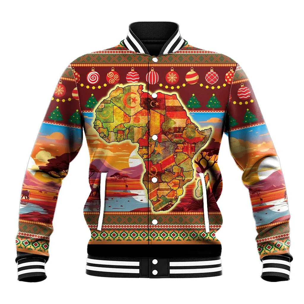 African Christmas Baseball Jacket Afro Heritage and Celebrated DT03