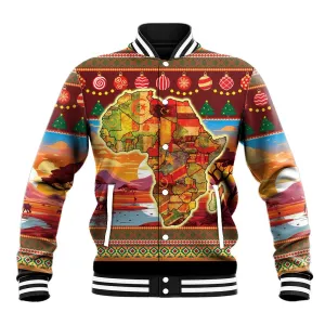 African Christmas Baseball Jacket Afro Heritage and Celebrated DT03