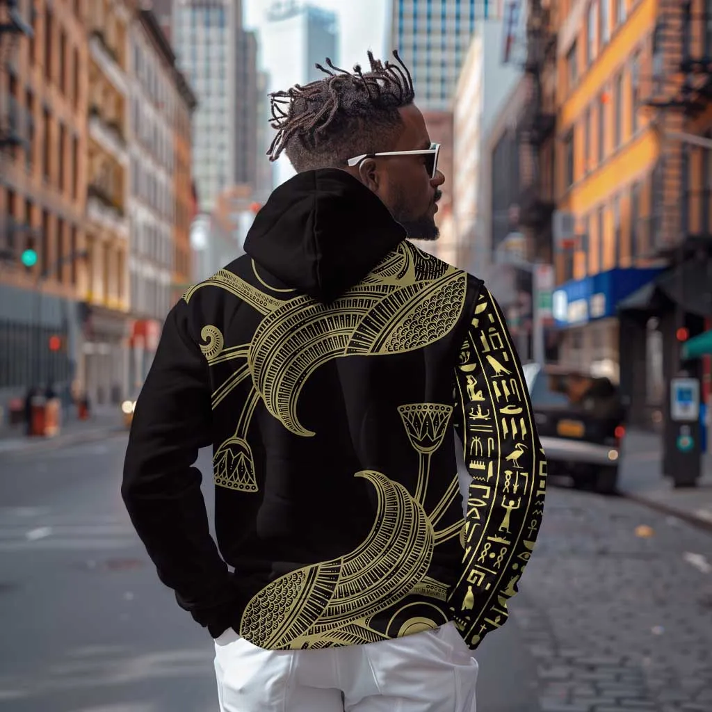 Afro Egypt Zip Hoodie Horus Eyes Egyptian God DT03