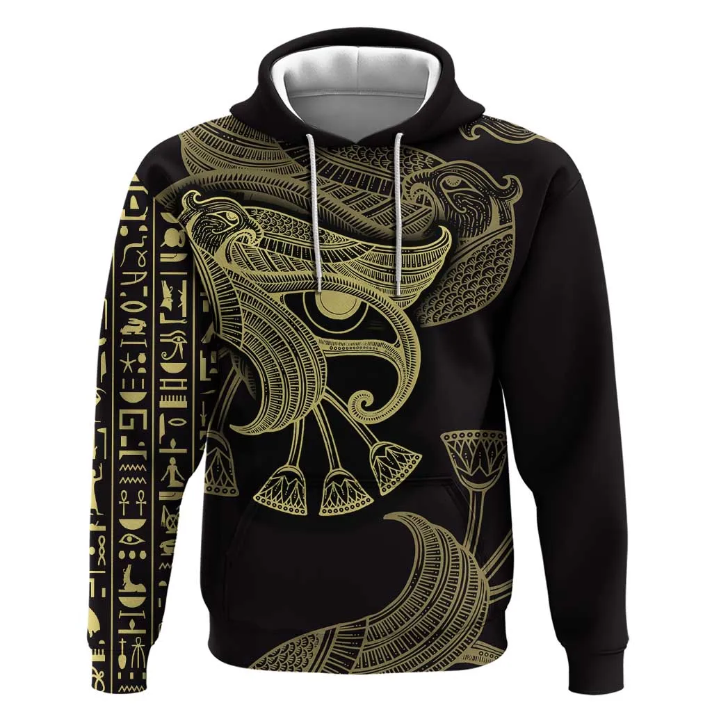 Afro Egypt Zip Hoodie Horus Eyes Egyptian God DT03