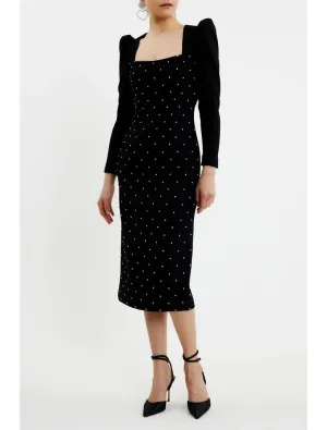 After Hours Long Sleeve Midi - Black