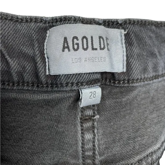 Agolde | Toni Mid Rise Straight Leg Jeans in Feral Black 28