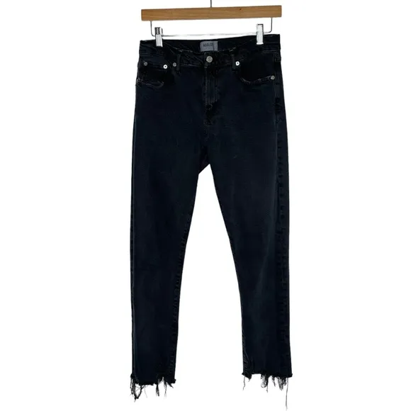 Agolde | Toni Mid Rise Straight Leg Jeans in Feral Black 28
