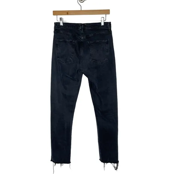 Agolde | Toni Mid Rise Straight Leg Jeans in Feral Black 28