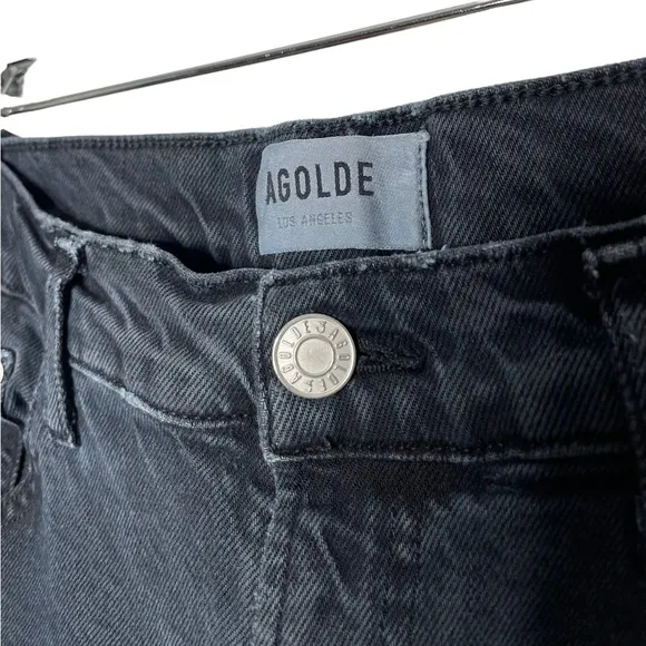 Agolde | Toni Mid Rise Straight Leg Jeans in Feral Black 28