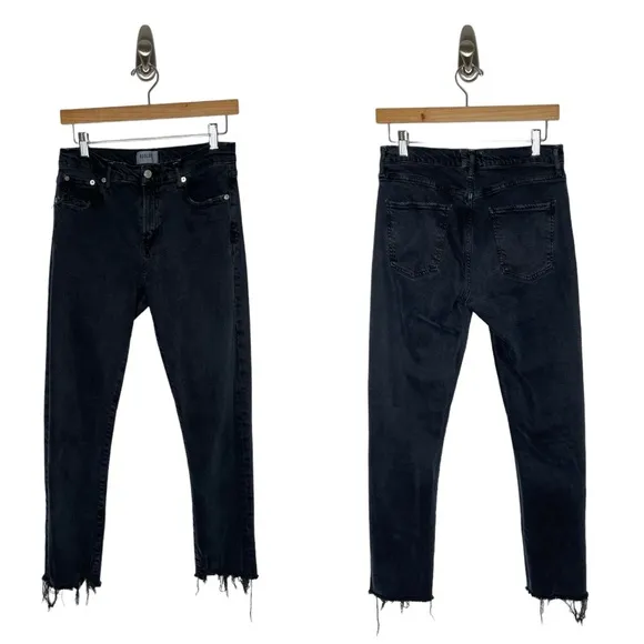 Agolde | Toni Mid Rise Straight Leg Jeans in Feral Black 28