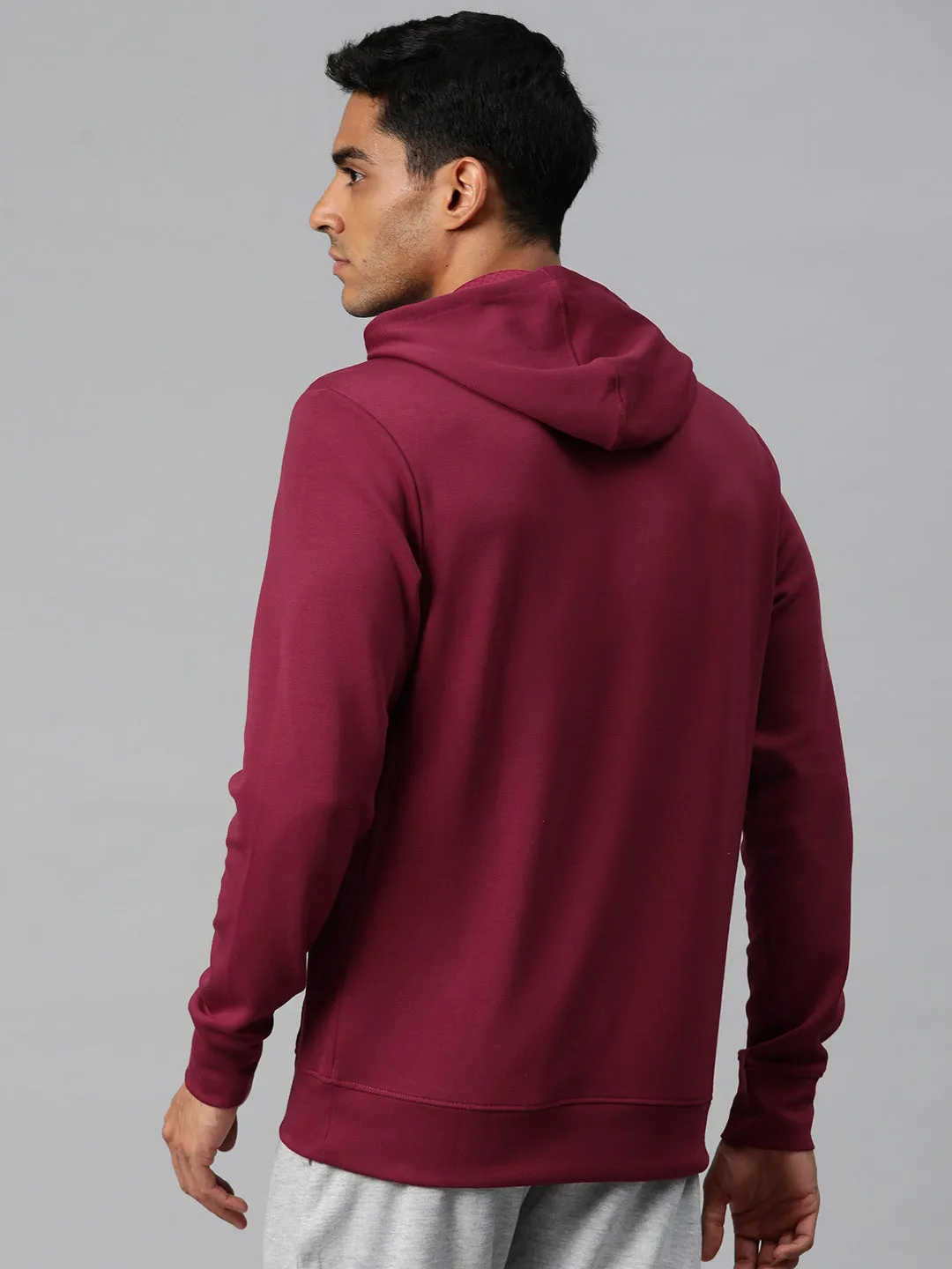 Alcis Men Printed AeroFlex Hooded Sweatshirt