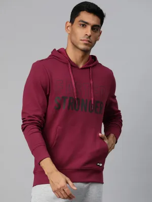 Alcis Men Printed AeroFlex Hooded Sweatshirt