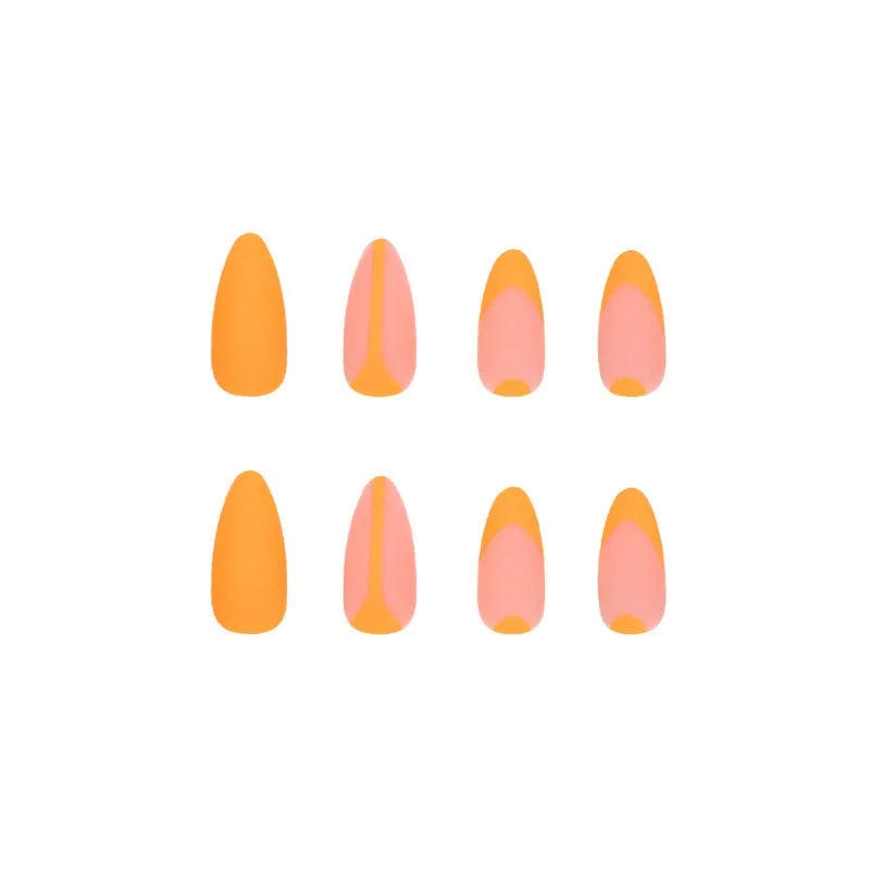 Almond sharp orange matte