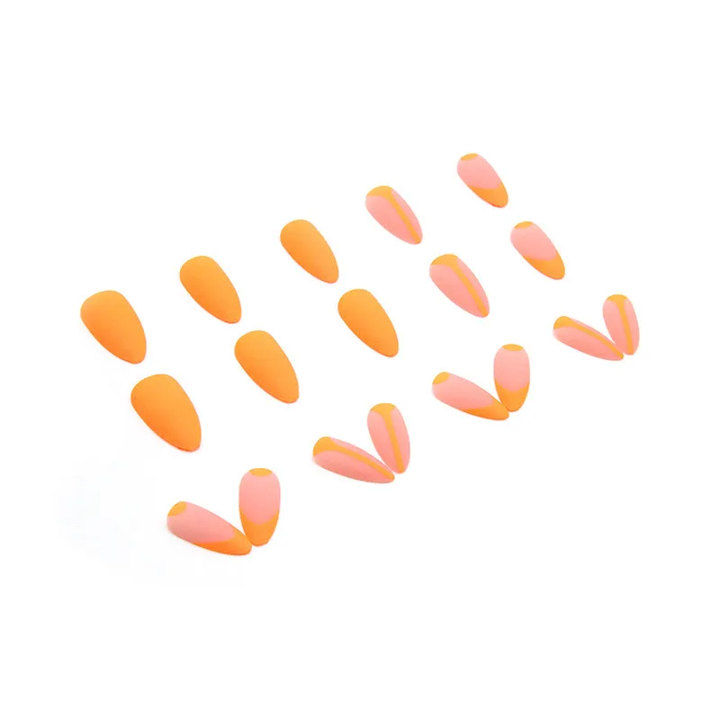Almond sharp orange matte