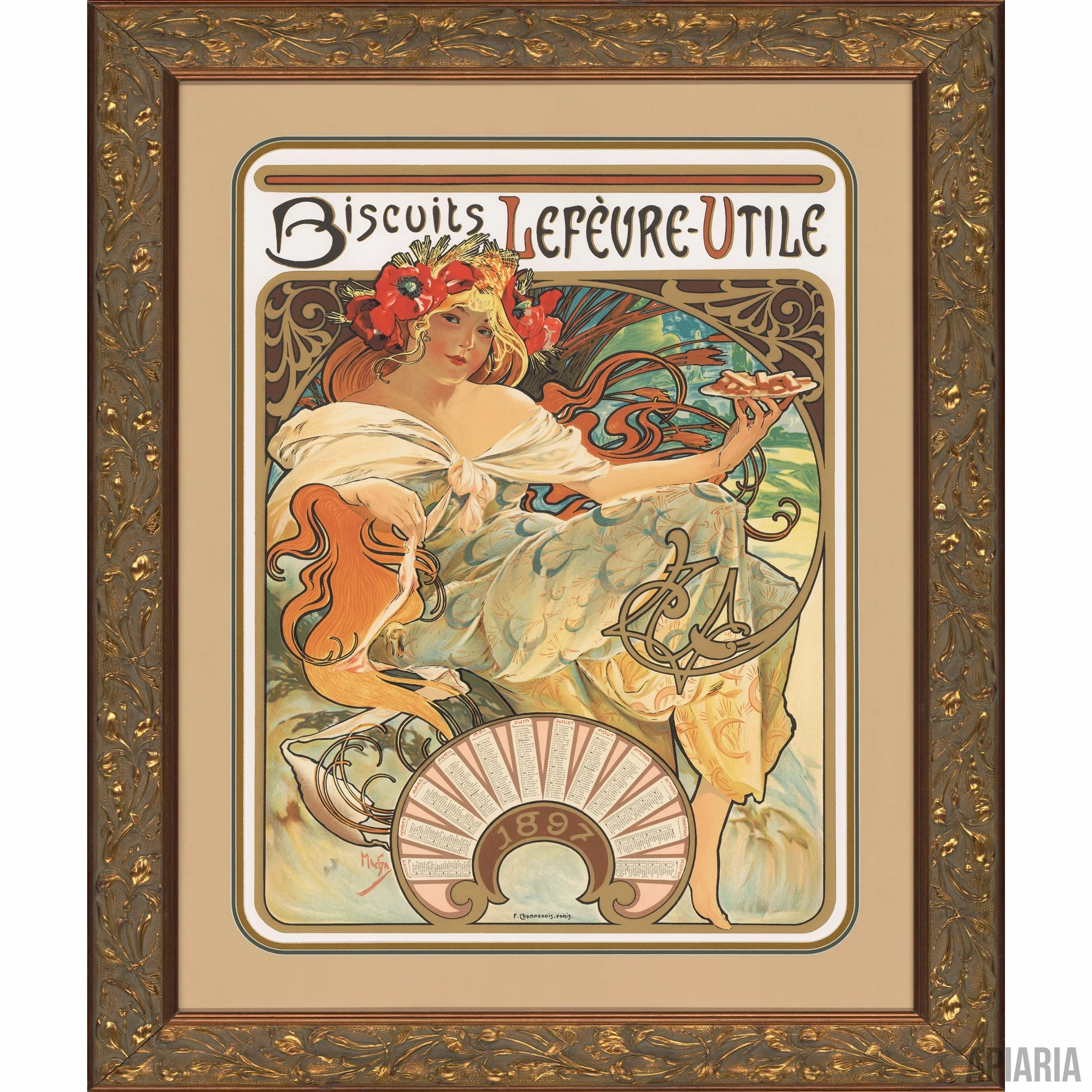 Alphonse Mucha "Biscuits Lefevre-Utile"