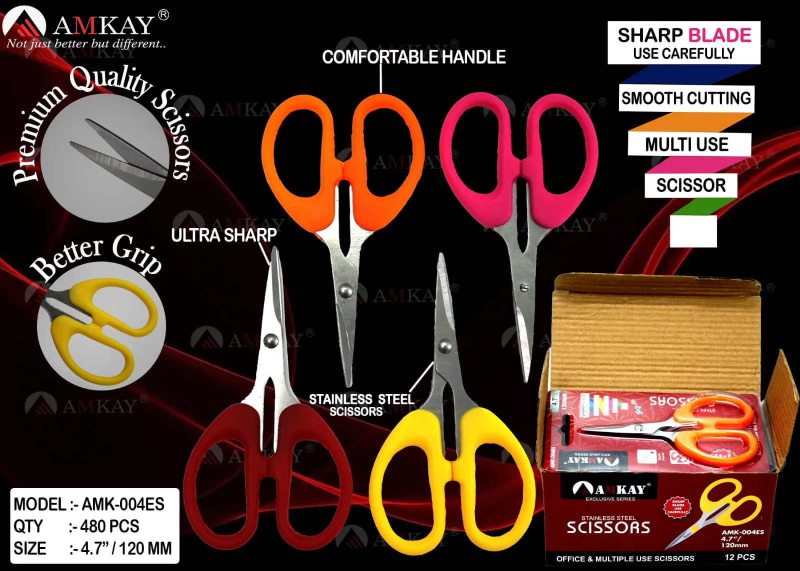 Amkay Scissor 004, 4.7 Inch
