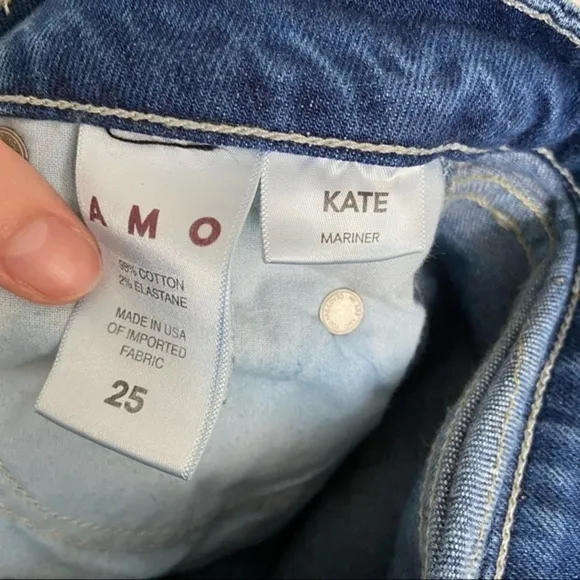 Amo denim Kate jeans mariner medium wash ankle straight 25