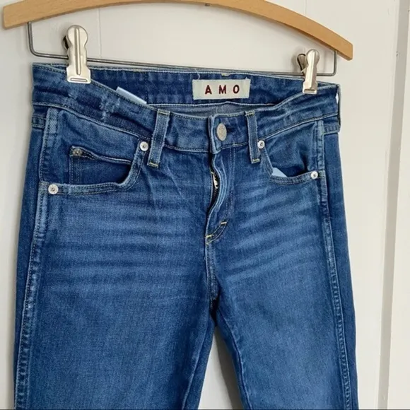Amo denim Kate jeans mariner medium wash ankle straight 25