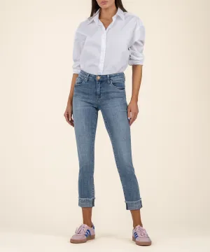 Amy Mid Rise Crop Straight Leg, Petite