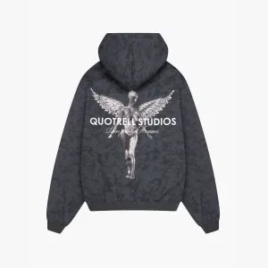 ANGEL HOODIE | GREY CAMO/WHITE