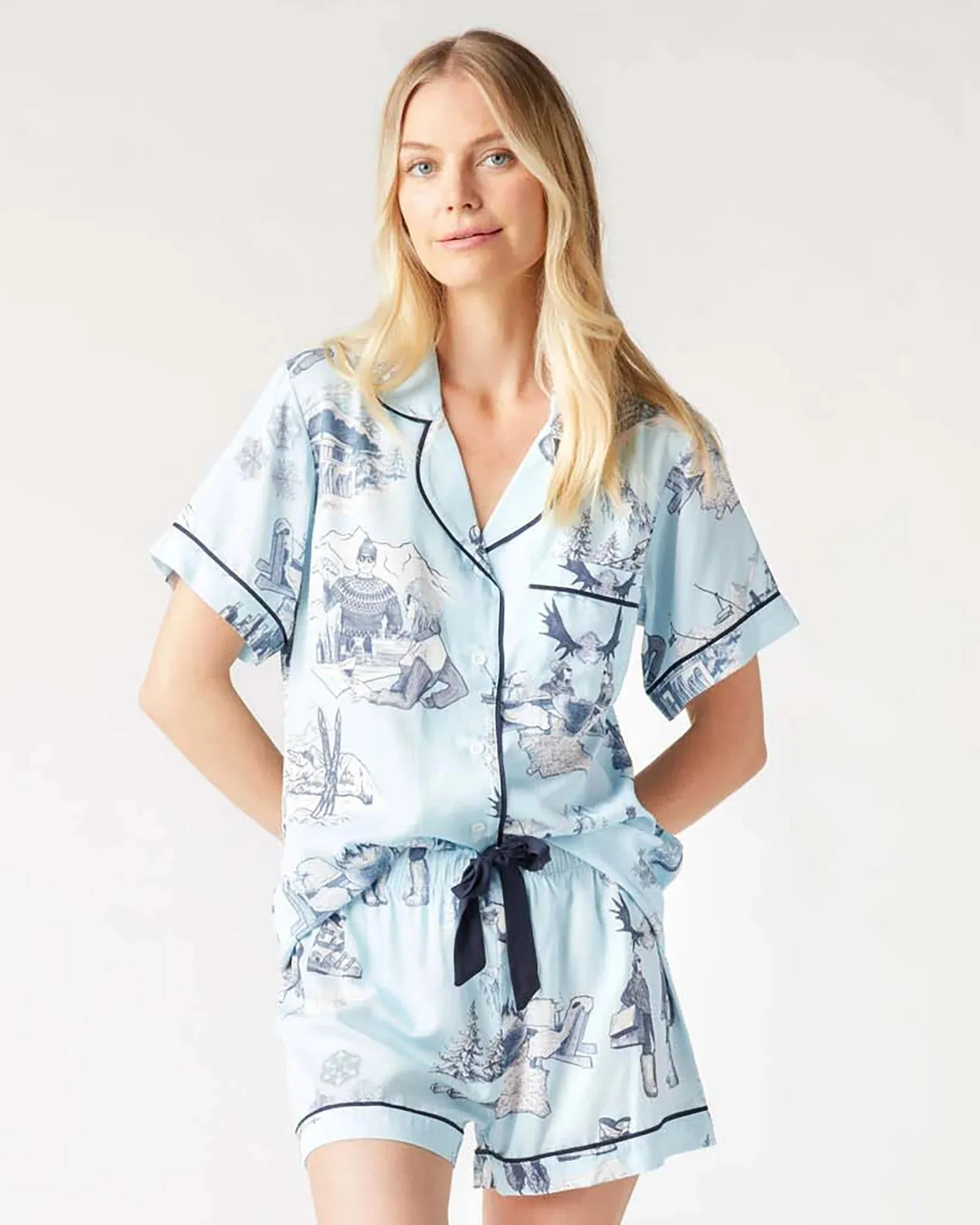 APRES SKI TOILE PAJAMA SHORTS SET
