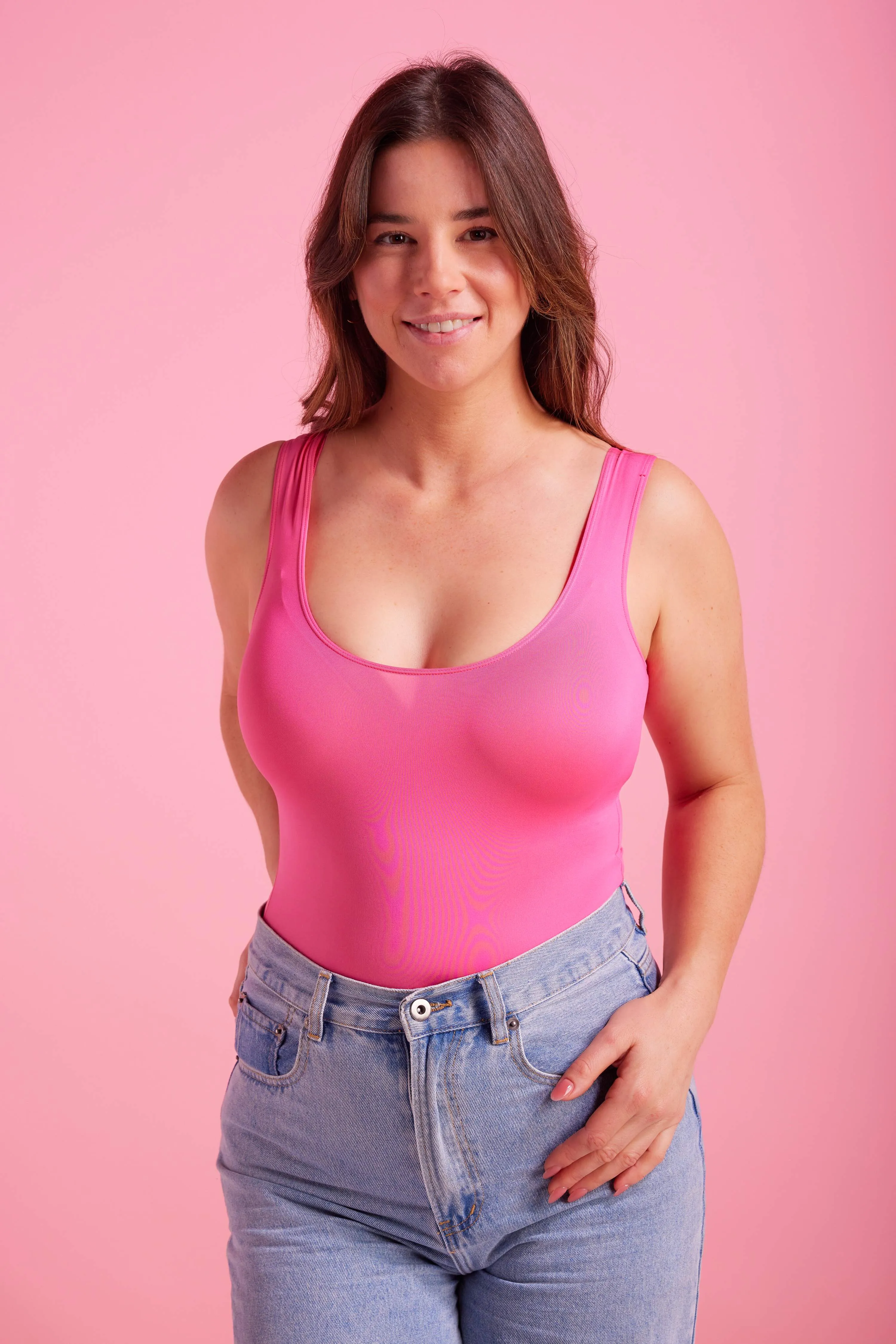 Arianna Microfibre Bodysuit Pink