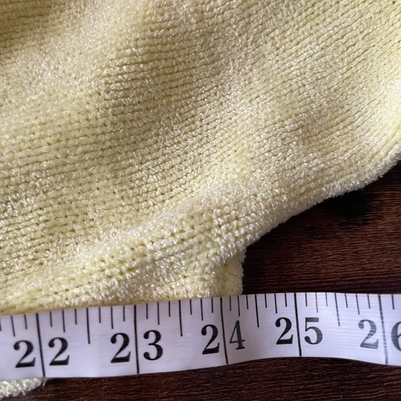 Aritzia Wilfred Mimi Sweater in Fluro Lime cropped batwing yellow soft cozy L