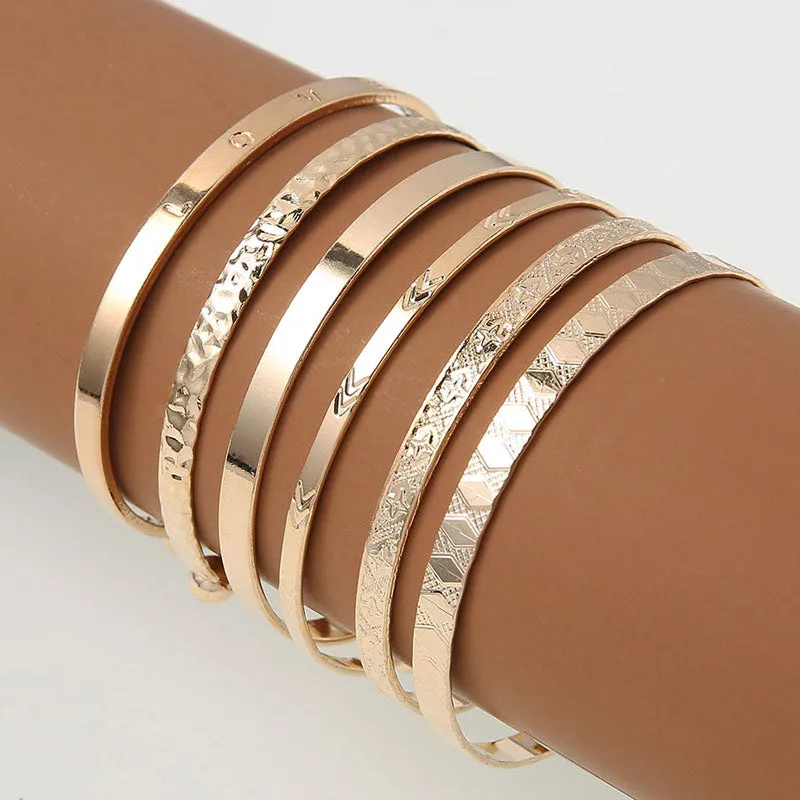 Arrow Pattern Layered Bracelet