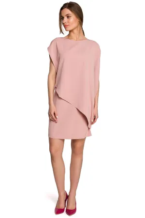 Asymmetrical Layered Dress with Zipper